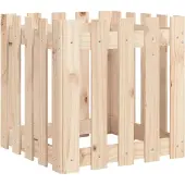 vidaXL Plantenbak met hekontwerp 50x50x50 cm massief grenenhout