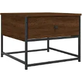 vidaXL Salontafel 51x51x40 cm bewerkt hout bruin eikenkleur