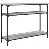 vidaXL Wandtafel 100x29x75 cm bewerkt hout grijs sonoma eikenkleurig
