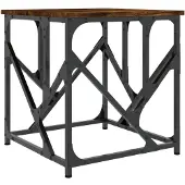 vidaXL Salontafel 45x45x47,5 cm bewerkt hout gerookt eikenkleurig