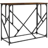 vidaXL Wandtafel 100x40x80 cm bewerkt hout gerookt eikenkleurig