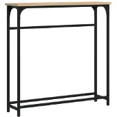 vidaXL Consoletafel Sonoma Eiken 75x19,5x75 cm Bewerkt Hout