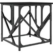 vidaXL Salontafel 45x45x47,5 cm bewerkt hout zwart