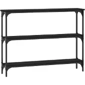 vidaXL Wandtafel 100x22,5x75 cm bewerkt hout zwart