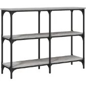 vidaXL - Wandtafel - 100x29x75 - cm - bewerkt - hout - grijs - sonoma - eikenkleurig