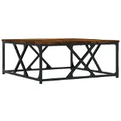 vidaXL Salontafel 70x70x30 cm bewerkt hout gerookt eikenkleurig