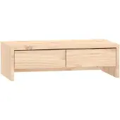vidaXL Monitorstandaard 50x27x15 cm massief grenenhout