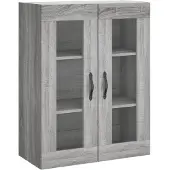 vidaXL Wandkast 69,5x34x90 cm bewerkt hout grijs sonoma eikenkleurig