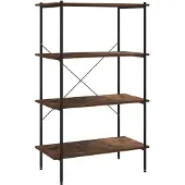 vidaXL Opbergrek 4-laags 80x40x130 cm zwart en naturel