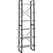 vidaXL Hoge kast 80x30x210 cm bewerkt hout grijs sonoma eikenkleurig