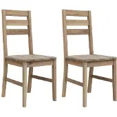 vidaXL Eetkamerstoelen 2 st massief acaciahout