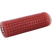 vidaXL Stalen draadhek met PVC-coating, 25x0,5 meter, rood