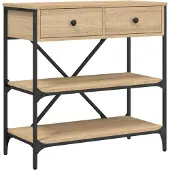 vidaXL Wandtafel 75x34,5x75 cm bewerkt hout sonoma eikenkleurig