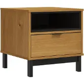vidaXL Bijzettafel FLAM 50x50x50 cm massief grenenhout
