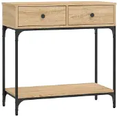 vidaXL Wandtafel 75x34,5x75 cm bewerkt hout sonoma eikenkleurig