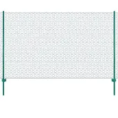 vidaXL Draadgaashek met palen 25x2 m staal groen