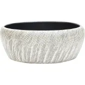 vidaXL Opzetwasbak rond Φ41x14 cm keramiek zwart en grijs