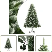 The Living Store : Kunstkerstboom, inklapbaar, besneeuwd, 210 cm