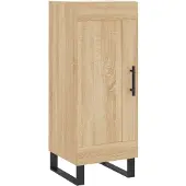 vidaXL Dressoir 34,5x34x90 cm bewerkt hout sonoma eiken