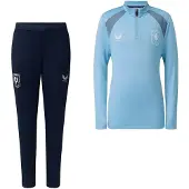 Castore FC Twente Trainingspak 1/4-Zip 2026-2027 Kids Lichtblauw Donkerblauw Donkergrijs