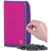 PIXIE CREW Zak met siliconen aan één kant en met pixels, 19 cm, fuchsia/paars