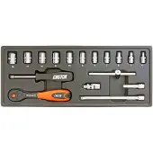 Kippers Rijssen 1/4" Doppenset, 17dlg, S-module