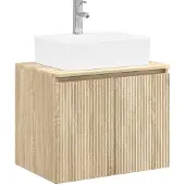vidaXL Badkamermeubel Set Sonoma Eiken Bewerkt hout