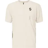 SCOTT - Tee Vertic Zip S/S - Fietsshirt L, wit
