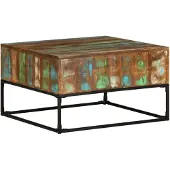 vidaXL Salontafel 68x68x41 cm massief gerecycled hout