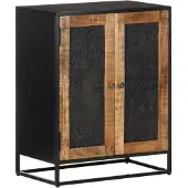 vidaXL Dressoir 60x35x75 cm ruw mangohout