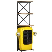 vidaXL Wijnkast tractor 49x31x172 cm massief mangohout geel