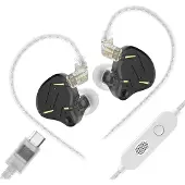 OEM In-ear monitor, hybride technologie, afneembaar kabel, zwart met microfoon