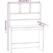 vidaXL Bureau met plank, wit, 102x45x148 cm, houtvezel