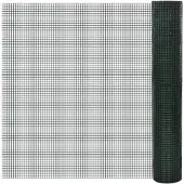 vidaXL Draadhek voor kippen, verzinkt met PVC-coating, 10x1 meter, groen
