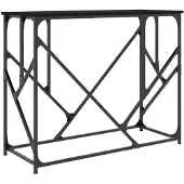 vidaXL Wandtafel 100x40x80 cm bewerkt hout zwart