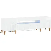 vidaXL LED tv-meubel ALKMAAR 153 x 35 x 43 cm Hoogglans Wit