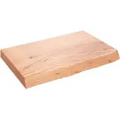 vidaXL Tafelblad 60x40x(2-6) cm behandeld massief eikenhout lichtbruin