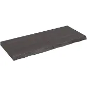 vidaXL Tafelblad 120x50x(2-6)cm behandeld eikenhout donkerbruin