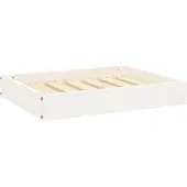 vidaXL Hondenmand 61,5x49x9 cm massief grenenhout wit