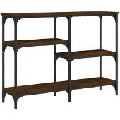 vidaXL Wandtafel 102x29x75 cm bewerkt hout bruin eikenkleur