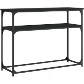 vidaXL Wandtafel 100x35,5x75 cm bewerkt hout zwart