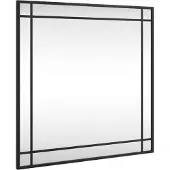 Super Merchant Wandspiegel vierkant 60x60 cm ijzer zwart
