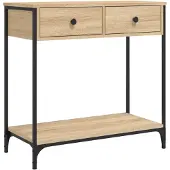 vidaXL Wandtafel 75x34,5x75 cm bewerkt hout sonoma eikenkleurig
