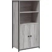vidaXL Hoge kast 62x36x121,5 cm bewerkt hout grijs sonoma