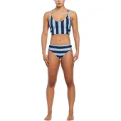 Nike Dames/Dames Bikinibroekje met Horizontale Streep (Middernacht marine)