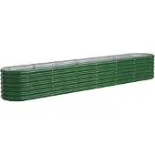 vidaXL Plantenbak 260x40x36 cm gegalvaniseerd staal groen