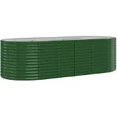 vidaXL Plantenbak 249x100x68 cm gegalvaniseerd staal groen