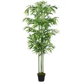 vidaXL Kunstplant bamboe 240 bladeren 80 cm groen