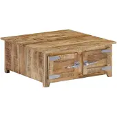 vidaXL Salontafel 70x70x30 cm massief mangohout
