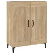 vidaXL Dressoir 69,5x34x90 cm bewerkt hout sonoma eikenkleurig